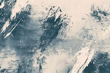 Aufkleber - A striking black and white abstract painting with splatters of paint. Suitable for artistic and creative projects
