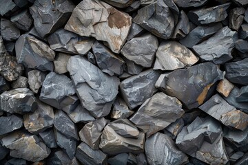 Poster - A large pile of rocks in a natural landscape. Suitable for outdoor and nature-themed projects