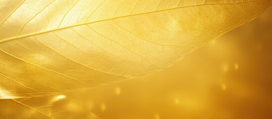 Aufkleber - Golden foil texture background with a shiny yellow leaf appearance perfect for a copy space image