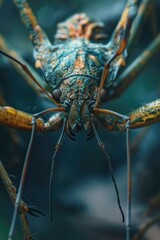 Aufkleber - Detailed view of a bug on a tree branch, suitable for nature themes