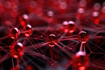 Poster - A close up image of a bunch of red spheres. Suitable for various design projects