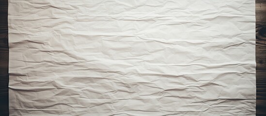 Poster - Vintage style wood paper background with a vignette featuring a white crumpled paper for copy space image