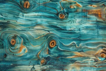 Poster - Detailed close-up of a painting of water. Ideal for art and creative projects