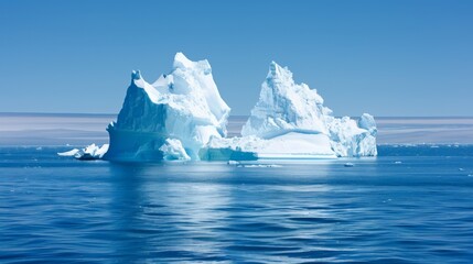 Sticker - Create an iceberg with a series of delicate ice arches and bridges, spanning the frozen expanse of a glacial lagoon.