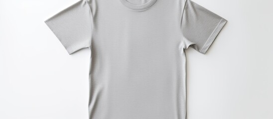 Leinwandbilder - A blank grey t shirt placed on a white background providing ample space for adding images or text