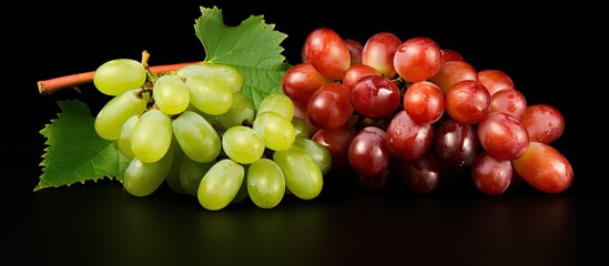 Poster - Fruits like grape and apple. Creative banner. Copyspace image