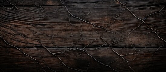 Poster - An aged wooden plank with a crack providing copy space for writing eerie text Conjuring up the essence of Halloween