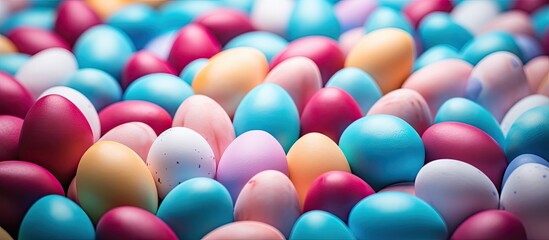 Aufkleber - Colorful Easter eggs on a background with copy space image