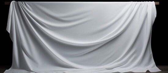 Aufkleber - A white sheet with copy space image held vertically against a dark background