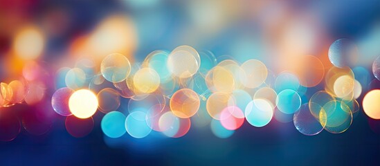 Poster - A vibrant and captivating bokeh with a variety of colors that create a visually stunning copy space image