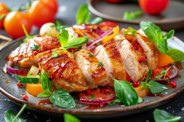 Sticker - Chicken and vegetable salad