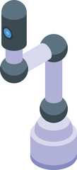 Poster - Futuristic isometric robotic arm illustration technology with advanced efficiency in modern design and precision manufacturing