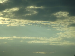 Poster - Sunrise over Prittlewell with ominous dark clouds in the sky