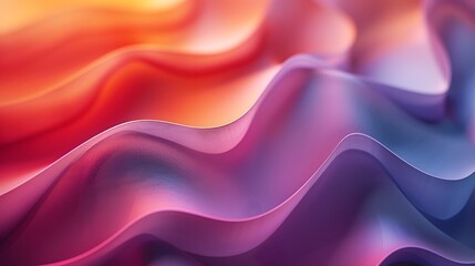 Wall Mural - A vibrant close up of wavy colorful lines