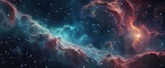 Wall Mural - nebula in deep space with stars
