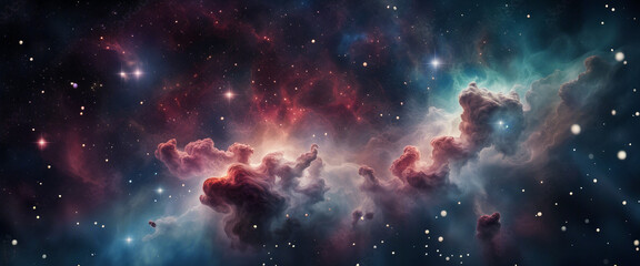 Wall Mural - nebula in deep space with stars