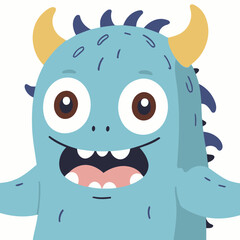 Wall Mural - Vector illustration of a cute Monster for children book