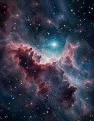 Wall Mural - nebula in deep space with stars