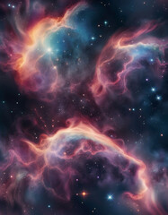Wall Mural - nebula in deep space with stars