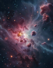 Wall Mural - nebula in deep space with stars