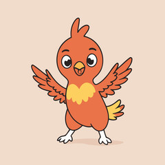 Wall Mural - Cute Phoenix for kids vector illustration