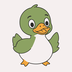 Poster - Cute Duck vector illustration for kids story book