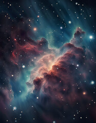 Wall Mural - nebula in deep space with stars