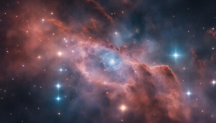 Wall Mural - nebula in deep space with stars