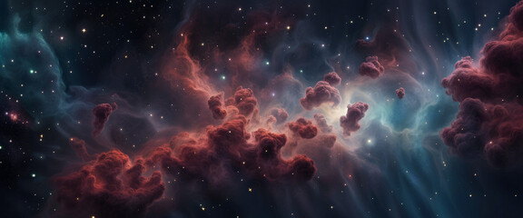Wall Mural - nebula in deep space with stars