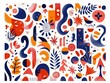 © Simon - Modern Art, Colorful Geometric Shapes, Bold Illustrated, Vibrant Artistic Print