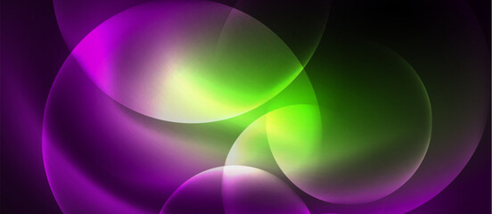 Fototapete - Shiny color neon glowing design. Vector Illustration For Wallpaper, Banner, Background, Card, Book Illustration, landing page