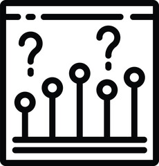 Poster - Information hub icon outline vector. Online support advice. FAQ information helpdesk