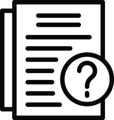 Poster - Query resolution page icon outline vector. Online FAQ forum. Frequently asked questions
