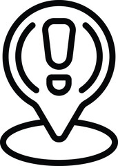 Poster - FAQ exclamation mark icon outline vector. Problem solving information. Help support center