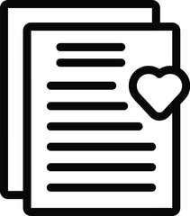 Poster - Knowledge base icon outline vector. User information hub. Problem solving guide file