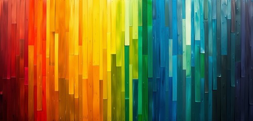 Fototapete - Abstract background, spectrum of colors in geometric striped pattern, incorporating every shade of the rainbow 