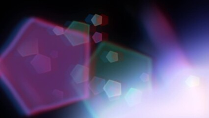 Wall Mural - Multicolored bokeh blurry and dark geometric background for wallpaper