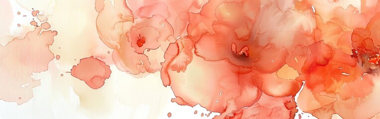 Poster - A painting of flowers with a pink background. The flowers are in various sizes and are scattered throughout the painting. The overall mood of the painting is bright and cheerful