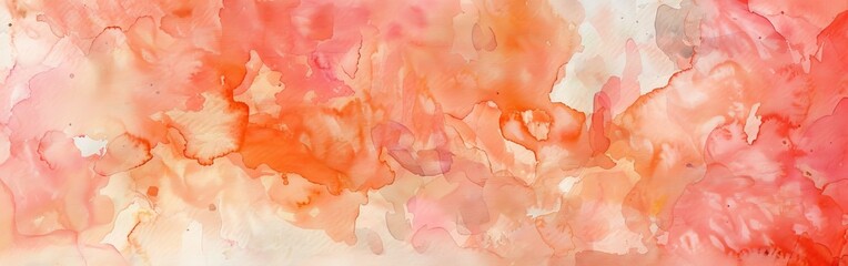Poster - A painting of a pink background with orange and white splatters. The painting is abstract and has a lot of texture