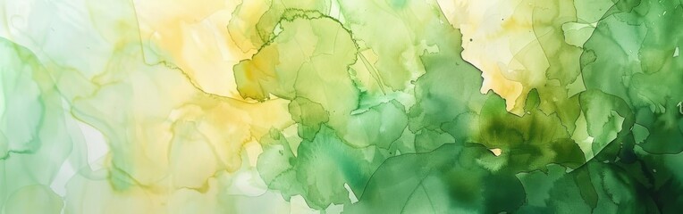 Aufkleber - A green and yellow painting with a lot of brush strokes. The painting has a lot of texture and depth, giving it a sense of movement and life