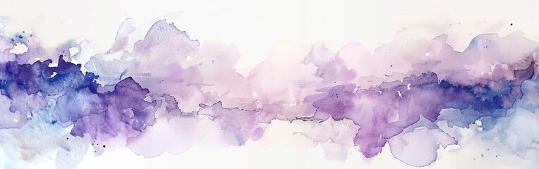 Aufkleber - A painting of a purple line with a blue background. The painting is abstract and has a dreamy, ethereal quality to it. The colors are vibrant and the brushstrokes are loose and expressive