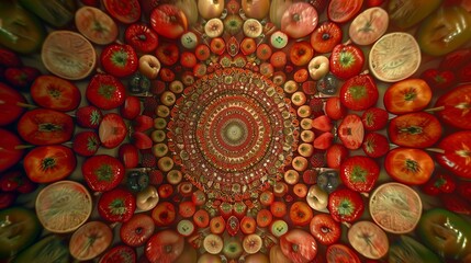 Wall Mural - Magic caleidoscope from winter fruits