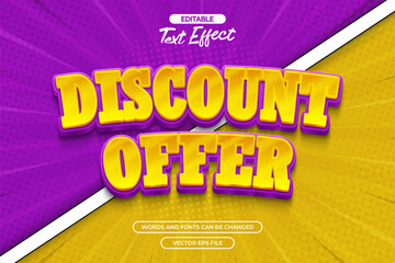 Wall Mural - Discount offer editable text effect