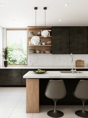 New modern kitchen interior