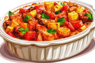 Aufkleber - A bowl filled with various colorful candies. Perfect for candy shops or party invitations