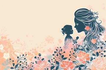 Poster - A heartwarming image of a woman holding a child in a beautiful field of flowers. Perfect for family, love, and happiness concepts