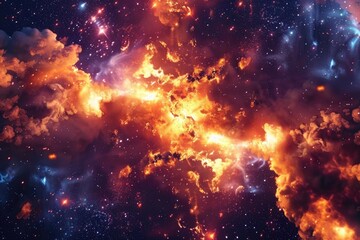 Poster - A mesmerizing image of a space filled with stars. Perfect for astronomy enthusiasts