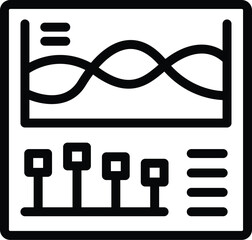 Poster - Startup capital failure icon outline vector. Market bankruptcy. Business data breakdown