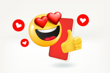 Poster - Using social media network communication. 3d vector illustration