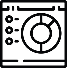 Poster - Collapsed business icon outline vector. Startup failure. Crashed financial capital